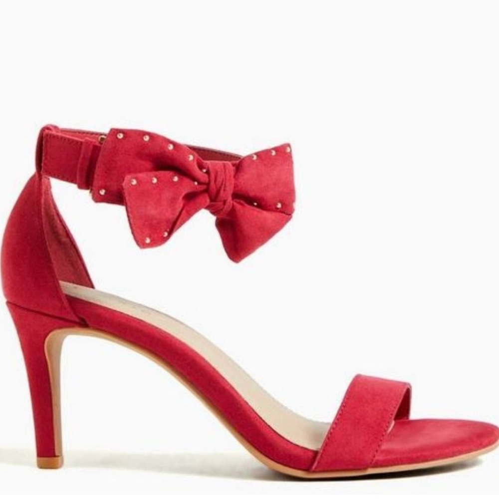 Torrid Red Ankle Wrap Heels